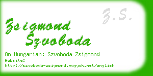 zsigmond szvoboda business card
